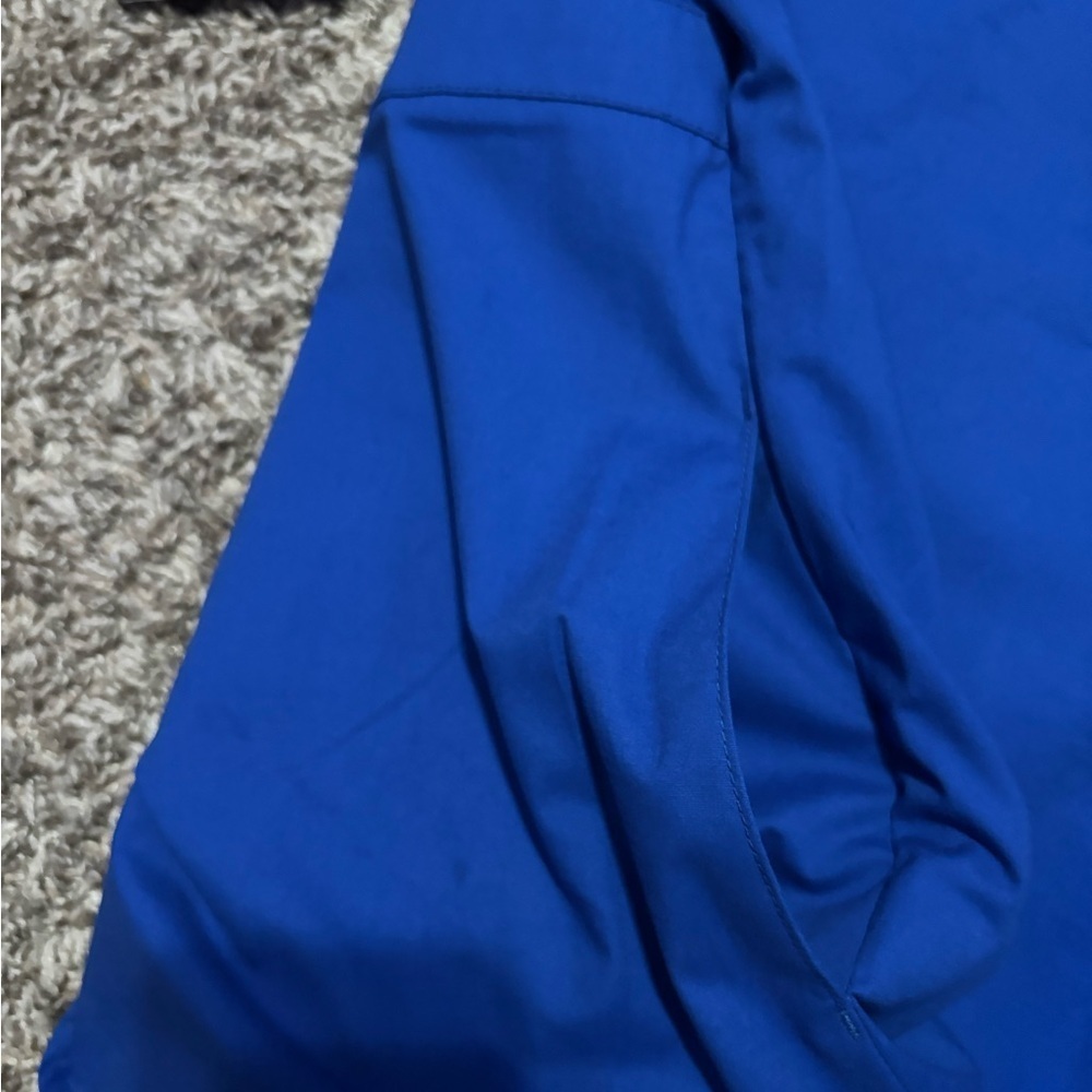 Jaanuu Women's Blue Zip-Front Scrub - Picture 8 of 9